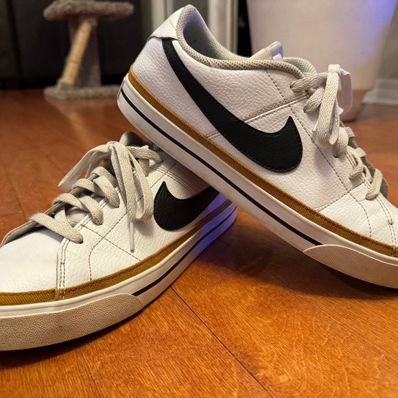 Nike Court Legacy Shoes | White/Desert Ochre/Black | 10.5m / 12w - Picture 2 of 15